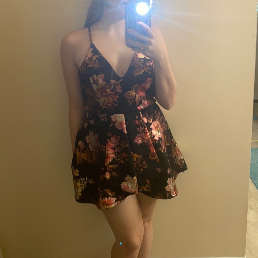 Windsor formal floral romper with skirt